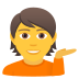 Emoji: person tipping hand