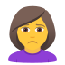 Emoji: woman frowning