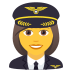 Emoji: woman pilot