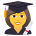 Emoji: woman student