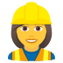 Emoji: woman construction worker