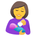 Emoji: woman feeding baby