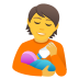 Emoji: person feeding baby