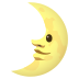 Emoji: first quarter moon face