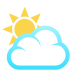 Emoji: sun behind cloud