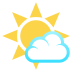 Emoji: sun behind small cloud