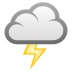 Emoji: cloud with lightning