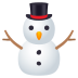 Emoji: snowman without snow