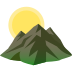 Emoji: sunrise over mountains