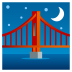 Emoji: bridge at night