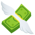 Emoji: money with wings